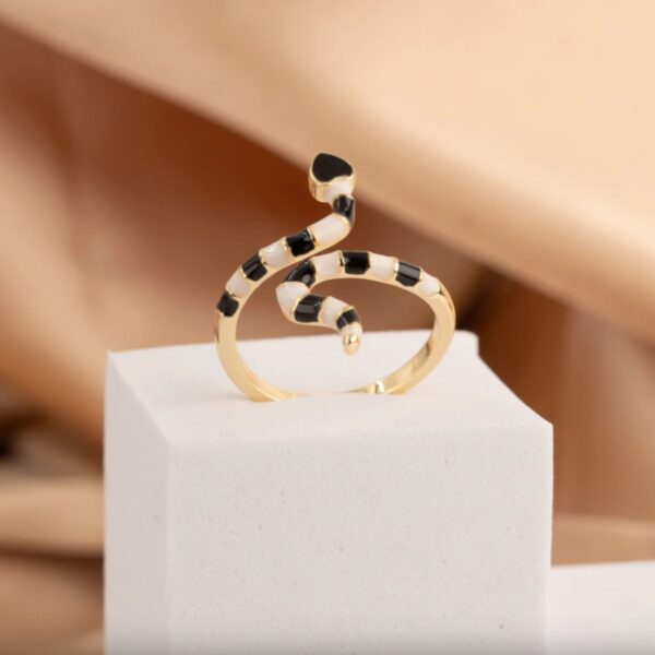 ANILLO SERPIENTE RAYAS AJUSTABLE - Imagen 3