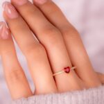 ANILLO CORAZÓN ROJO AJUSTABLE