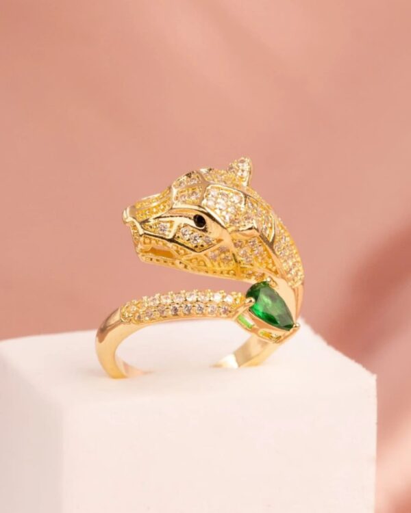 ANILLO JAGUAR DORADO AJUSTABLE - Imagen 2