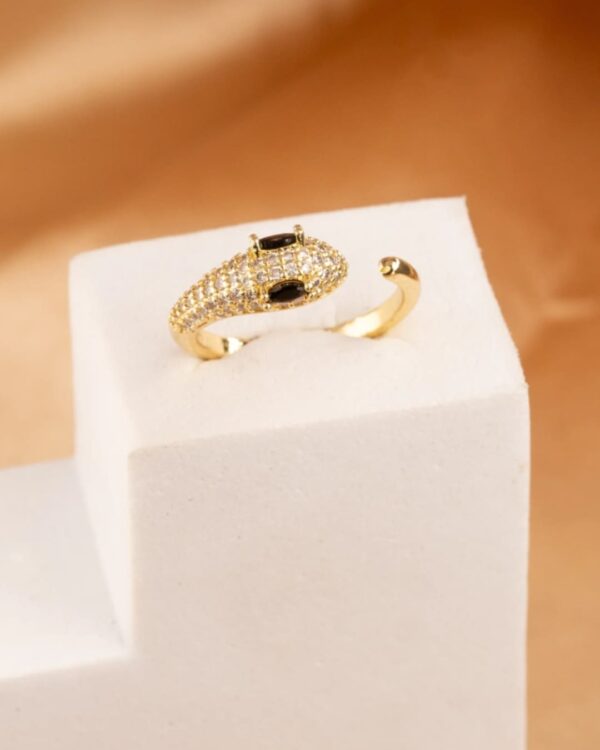 ANILLO SERPIENTE OJOS NEGROS AJUSTABLE - Imagen 3