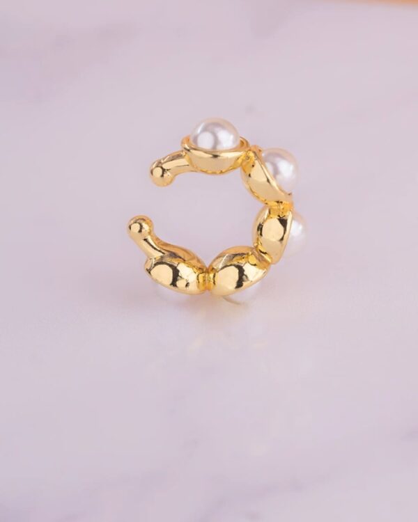 EARCUFF PERLAS DORADO - Imagen 3