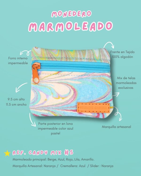 MONEDERO CANDY COLORS MARMOLEADO - Imagen 10