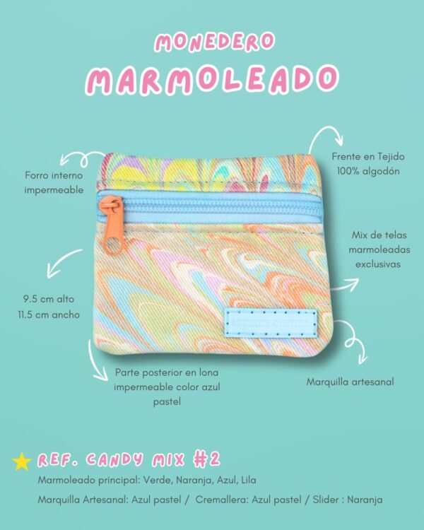 MONEDERO CANDY COLORS MARMOLEADO - Imagen 4