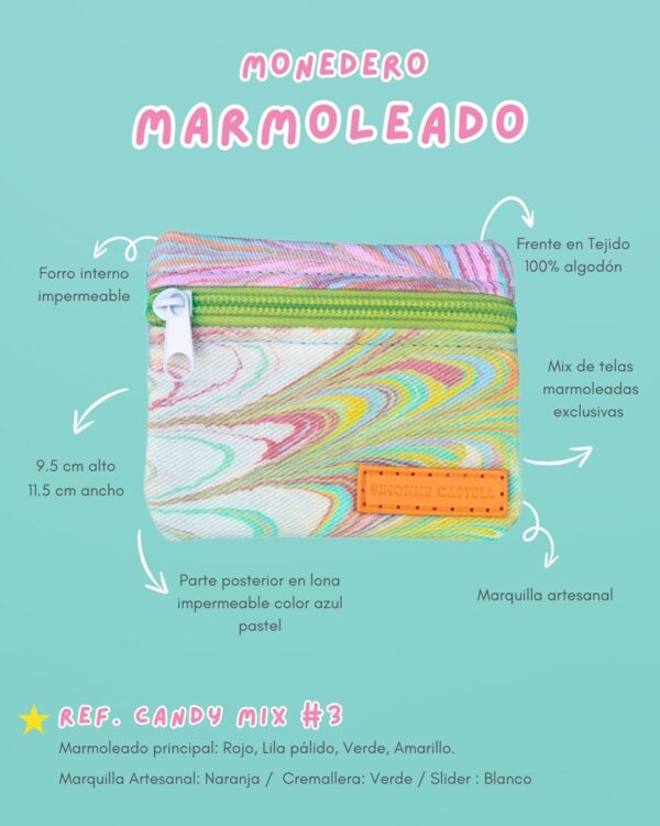 MONEDERO CANDY COLORS MARMOLEADO - Imagen 6