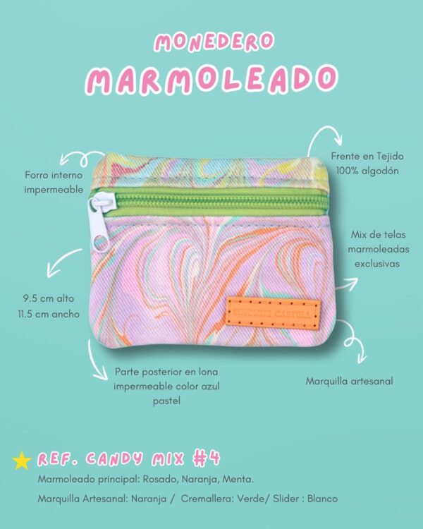 MONEDERO CANDY COLORS MARMOLEADO - Imagen 8