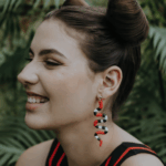 ARETES LARGOS PRINT SERPIENTE CORAL