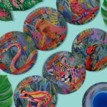 SET X6 PORTAVASOS REDONDO FLEXIBLE - FAUNA AMAZÓNICA