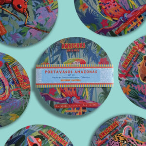 SET X6 PORTAVASOS REDONDO FLEXIBLE - FAUNA AMAZÓNICA